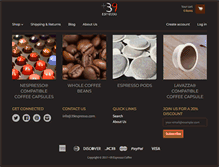 Tablet Screenshot of 39espresso.com